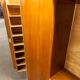 Scandinavian wardrobe 1960 honey color 4 doors L 205 cm