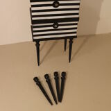 Pair of bedside table restyled swing door year 60