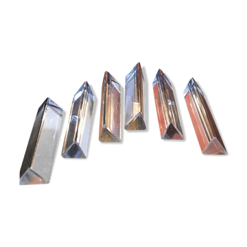 6 glass knife holders