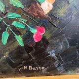 Bouquet of flowers signed Barro