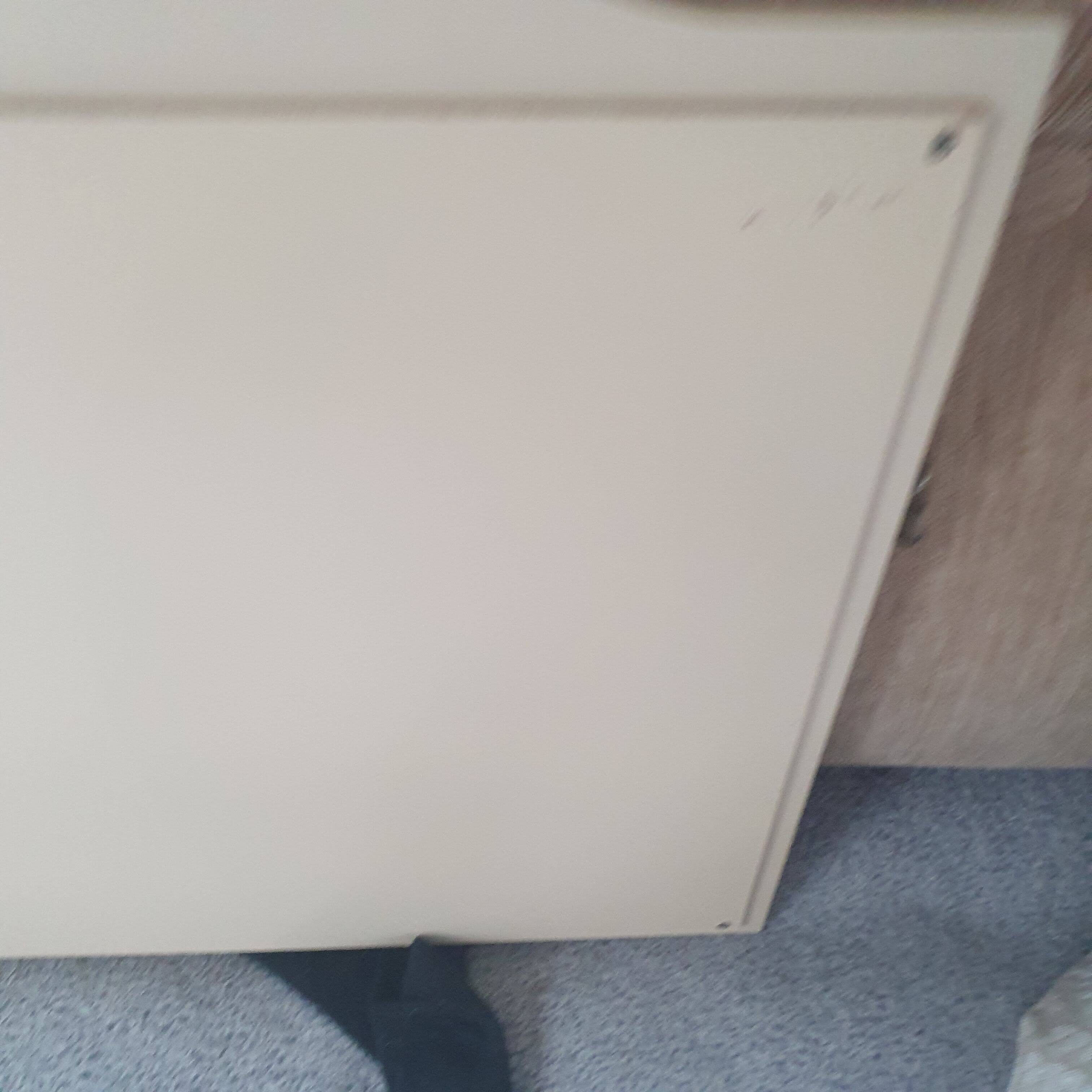 Beige plastic framed mirror