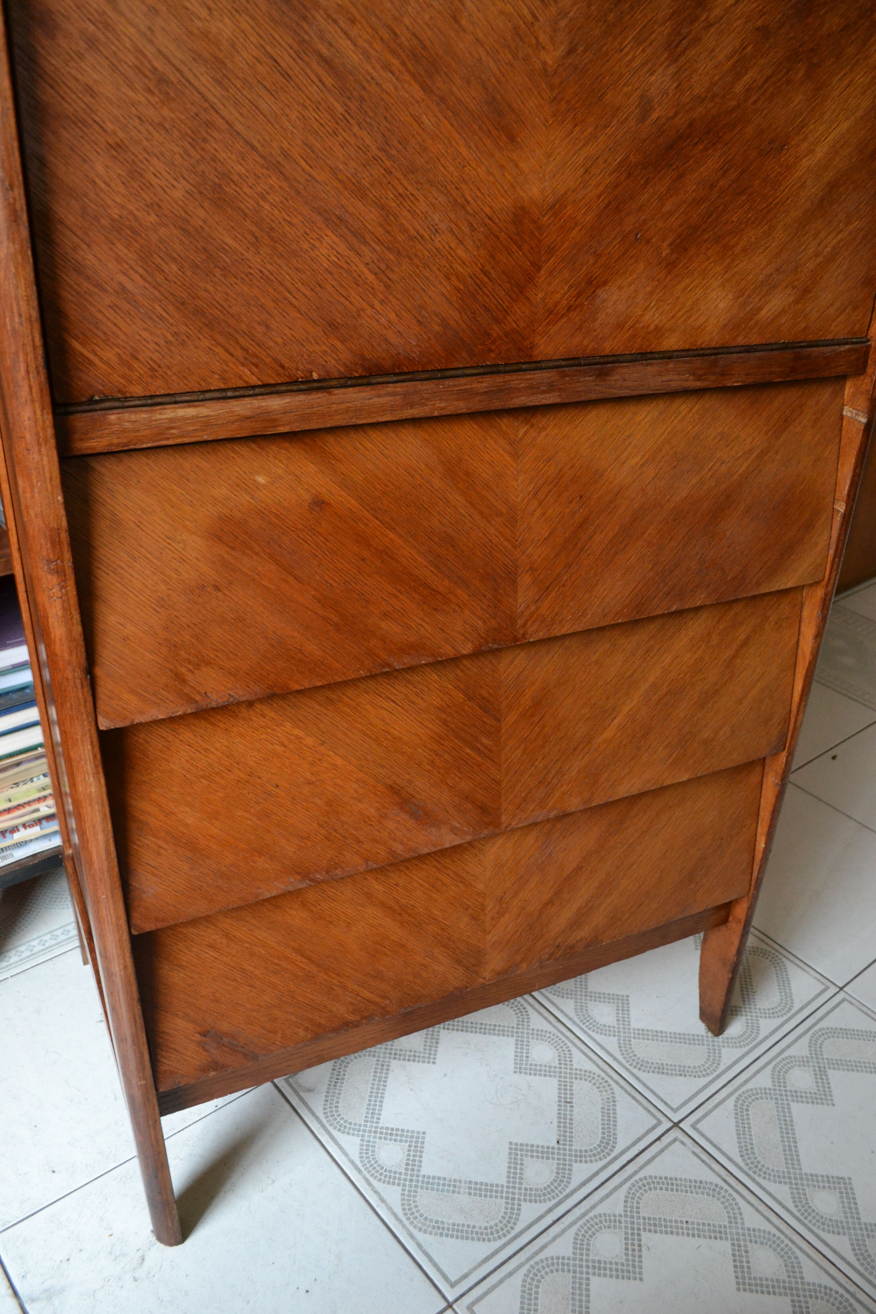 Vintage secretary inclined oak 50s/60s