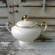 Villeroy & Boch Mettlach ivory and gold sugar bowl