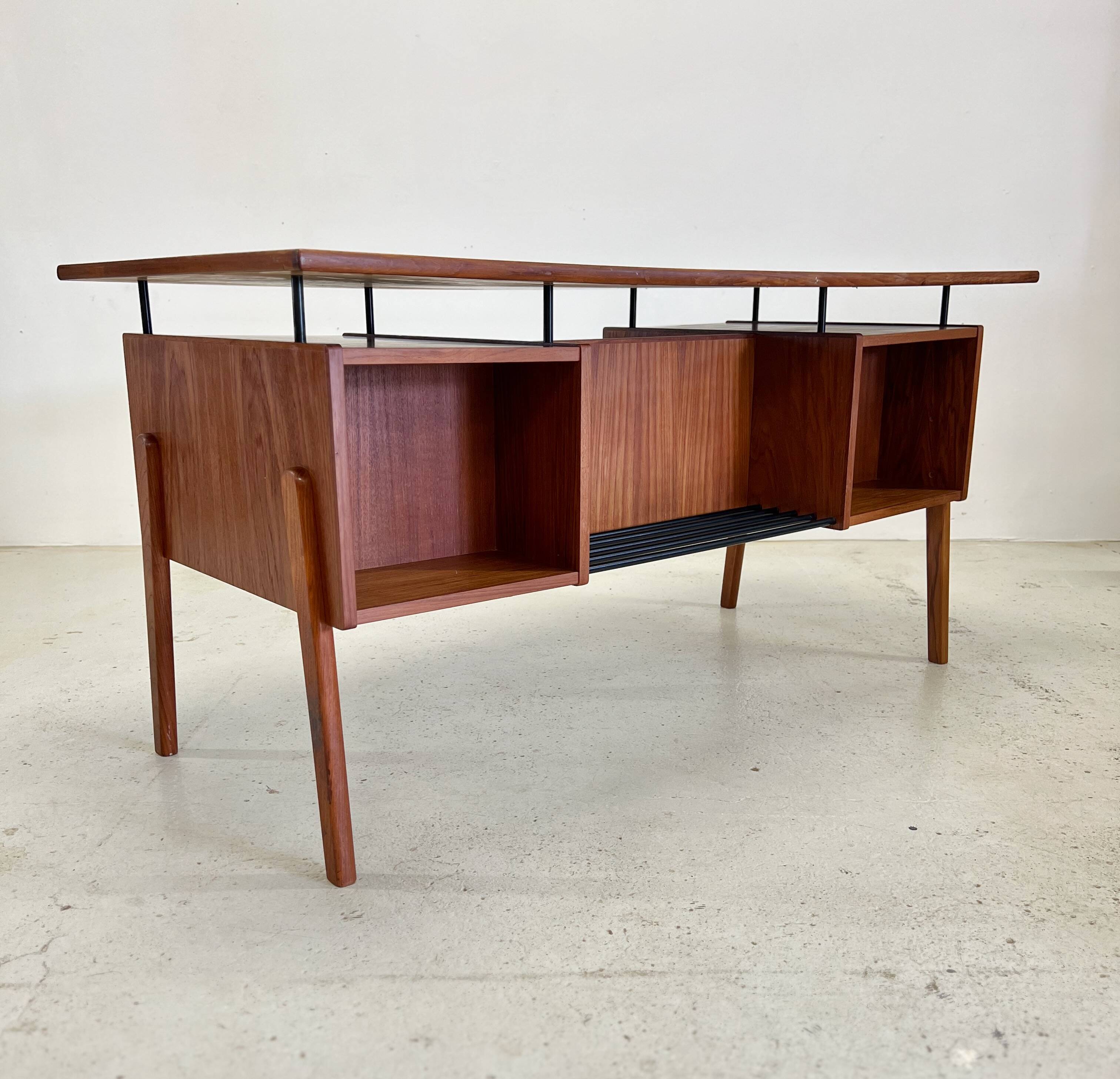 Danish Teak 'Floating-Top' Desk, 1960s.
