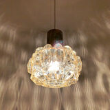 Glass pendant lamp by Glashütte Limburg