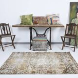 3x6 Shades Of Beige & Brown Classic Vintage Rug, 104x174Cm SK 17854