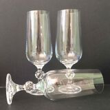 10 crystal champagne flutes