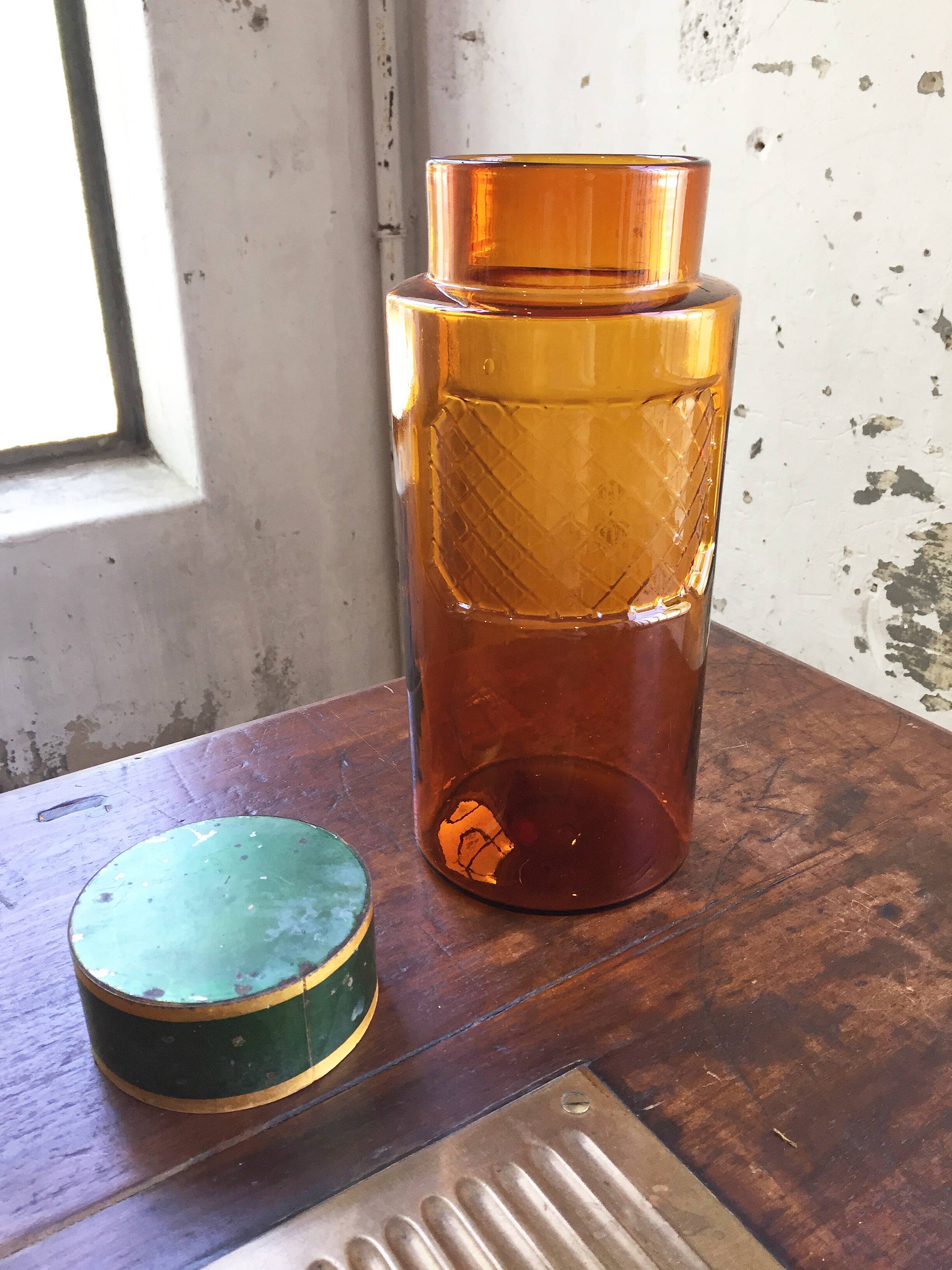Amber Pharmacy Jar