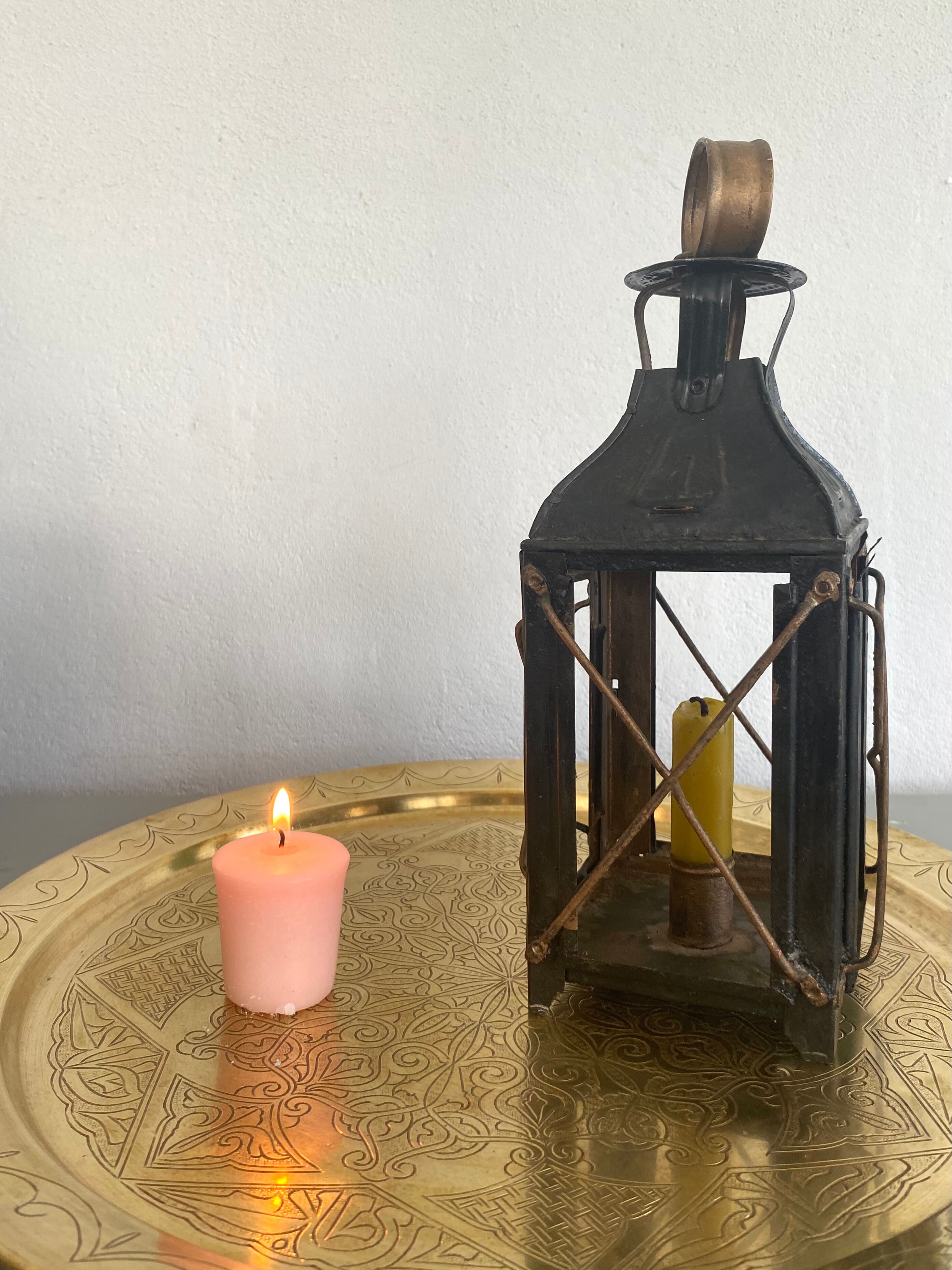 Metal candle holder, 1 door