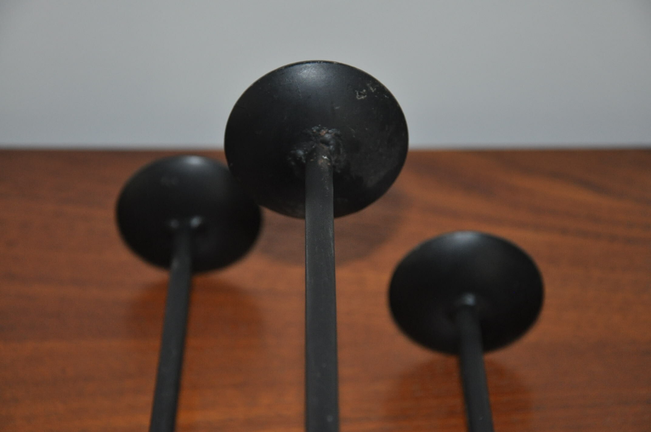 Bougeoir, candlestick 3 Scandinavian metal lights