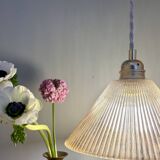 Amber glass lampshade pendant light