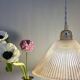 Amber glass lampshade pendant light