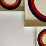 Set of 5 trays target Prisunic design 1960