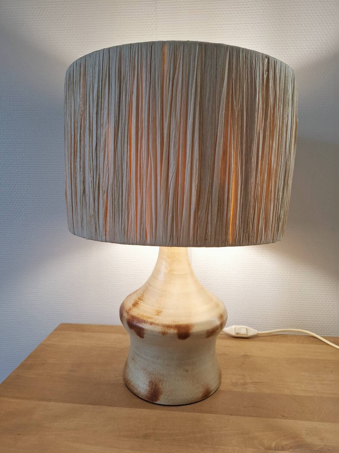 Vintage signed ceramic lamp