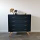Vintage chest of drawers compass feet