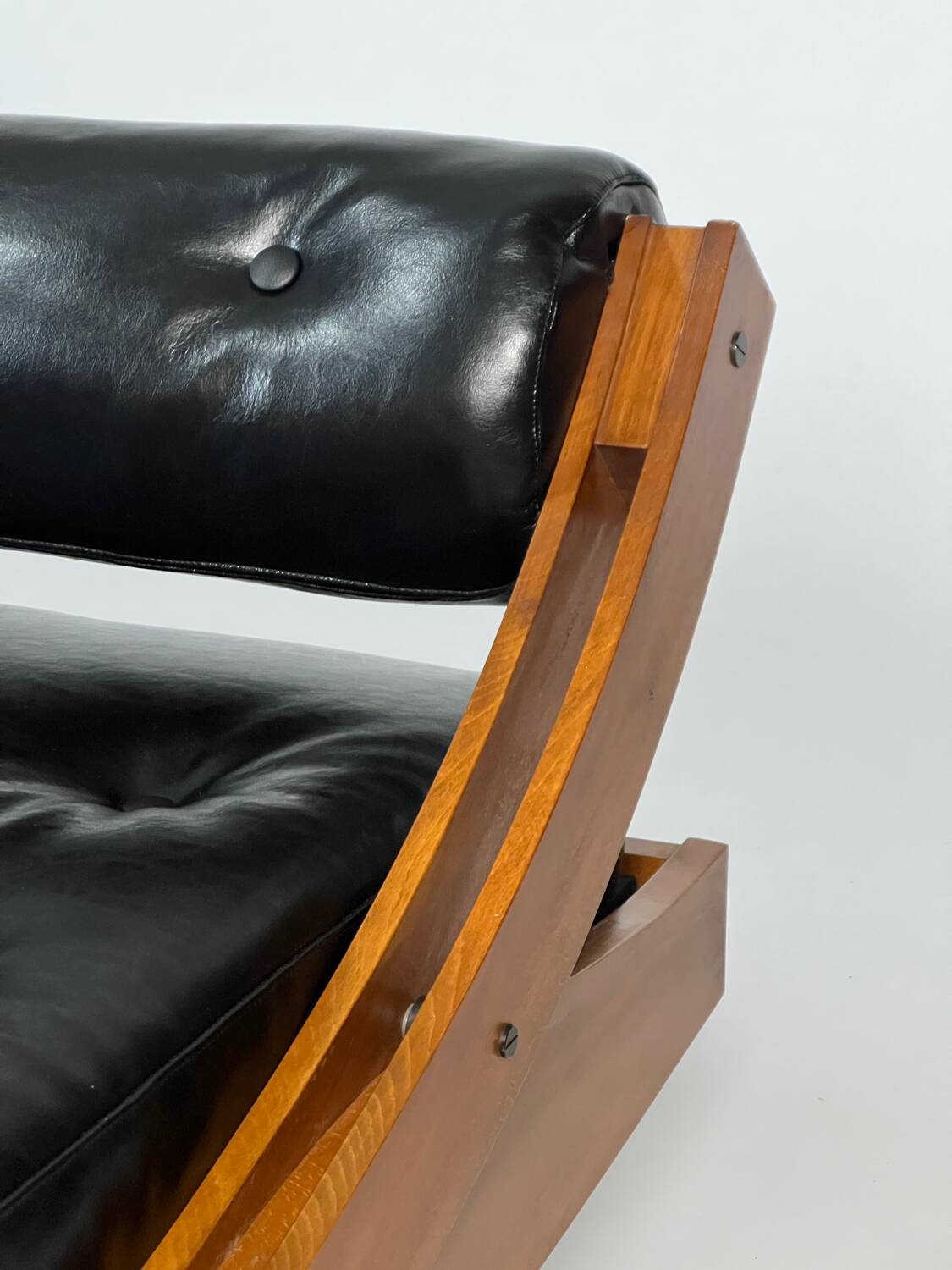Vintage leather sofa daybed GS 195 by Gianni Songia for Sormani