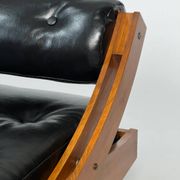 Vintage leather sofa daybed GS 195 by Gianni Songia for Sormani