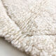Moroccan Berber carpet blessed ouarain ecru plain with engraved diamonds 146x97cm