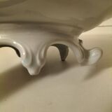 Limoges Lafarge porcelain compote bowl. Water lilies.