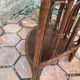 Vintage rattan corner shelf