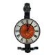 Metalwork electric wall clock VEB Elektrobau Greiz, Germany 1970s