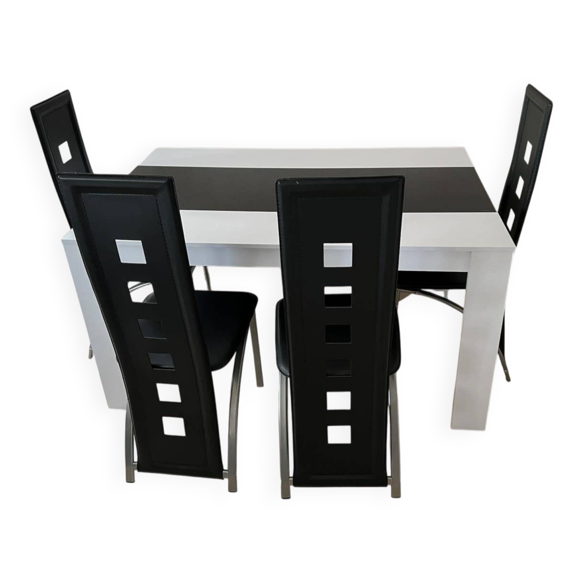 Complete dining table set + 4 chairs