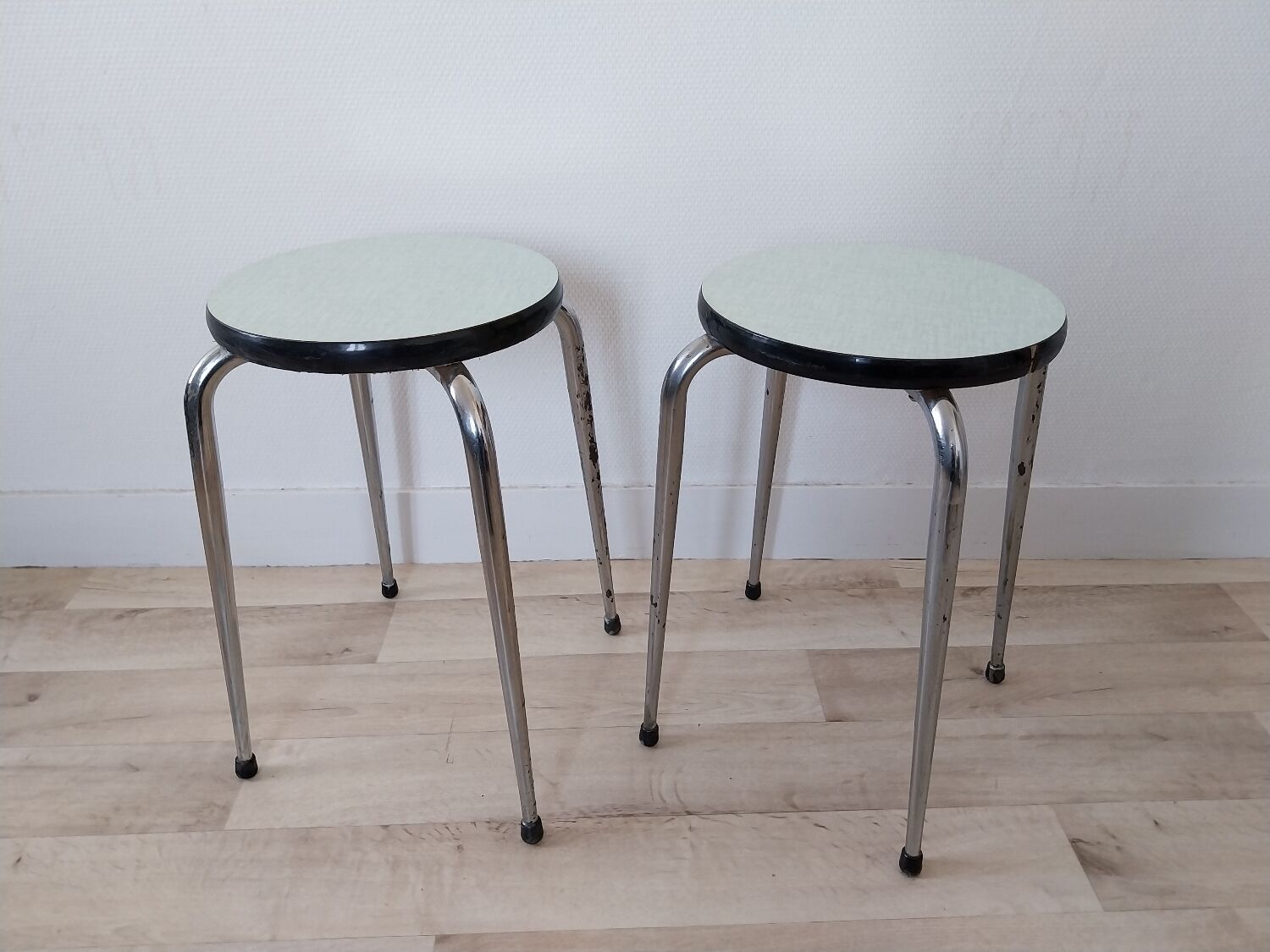 Round Formica stools