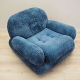 Blue armchair, Italian design, 1970s, production: Italy