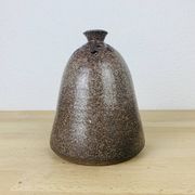 Vintage signed sandstone flower spade vase