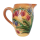 Pichet orangé fleurs en relief