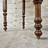 Antique walnut sewing table (19th century) Biedermeier side table