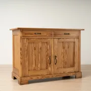 Antique German Pine Art Nouveau Cabinet with Two Drawers, circa 1910