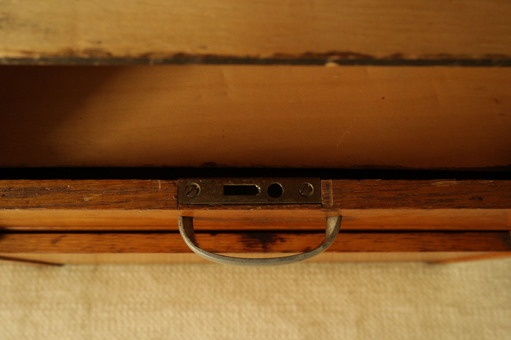 Radia vintage oak double curtain binder cabinet