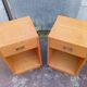 Pair of elm bedside tables