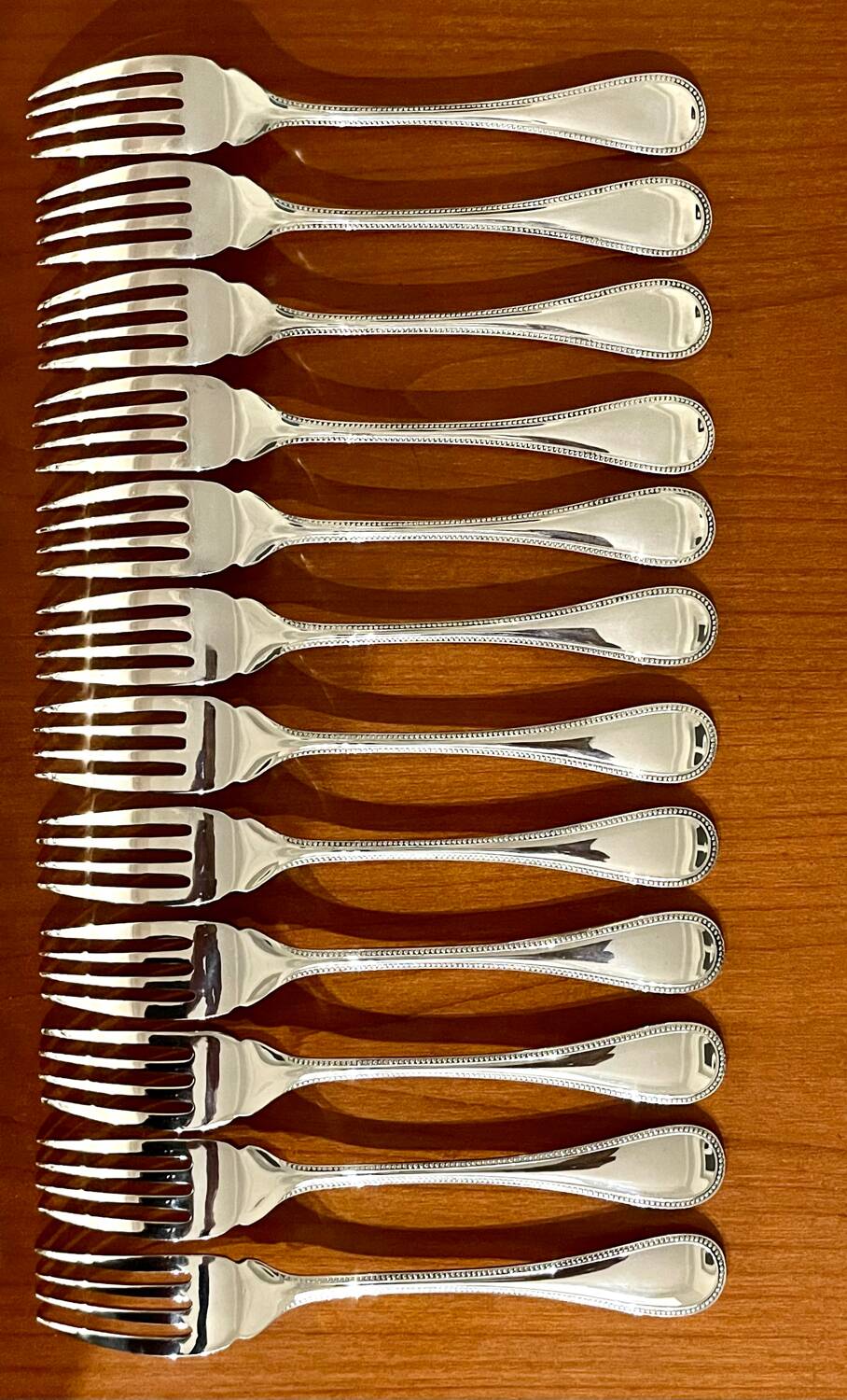 Christofle Perles 12-piece fish cutlery set, excellent condition