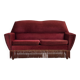 1970s, Danish 2-seater sofa, red furniture velour.