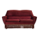 1970s, Danish 2-seater sofa, red furniture velour.