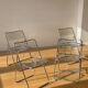 Lot 4 chaises pliantes vintage métallique