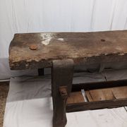 Old vintage wooden workbench
