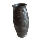 Vase art déco en étain
