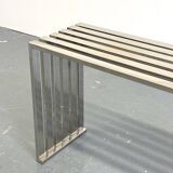 Eichholtz Carlisle console in polished stainless steel