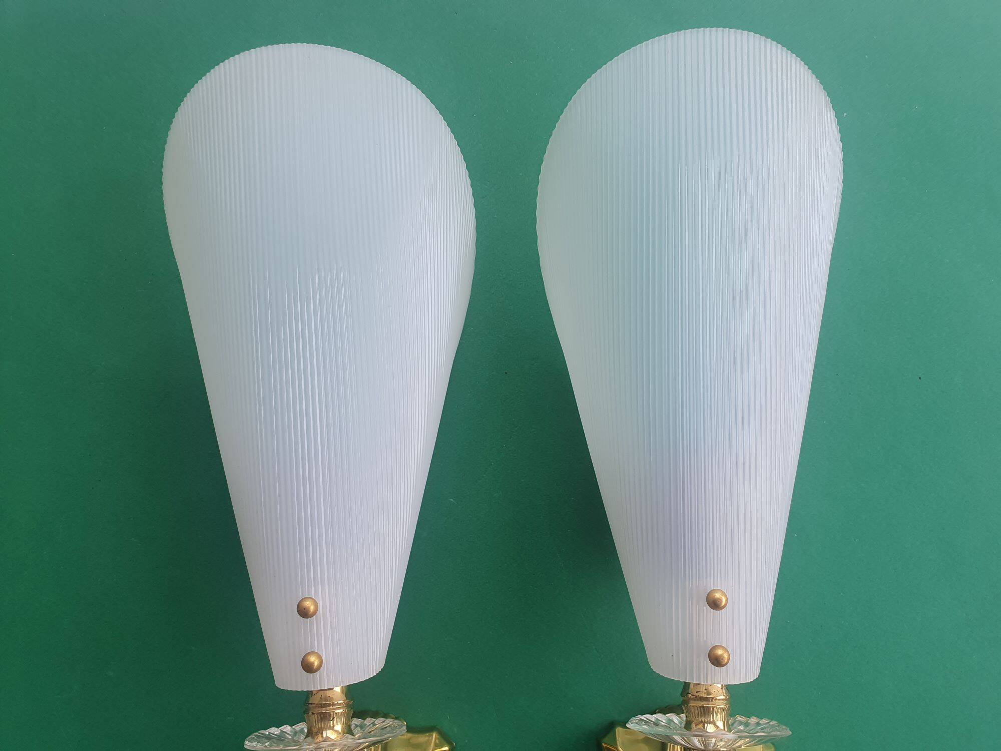 Pair of 50s rockabilly torch wall lights