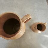 Set of two Village de France stoneware pitchers