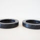 Pair of vintage ashtrays in black marble 1970