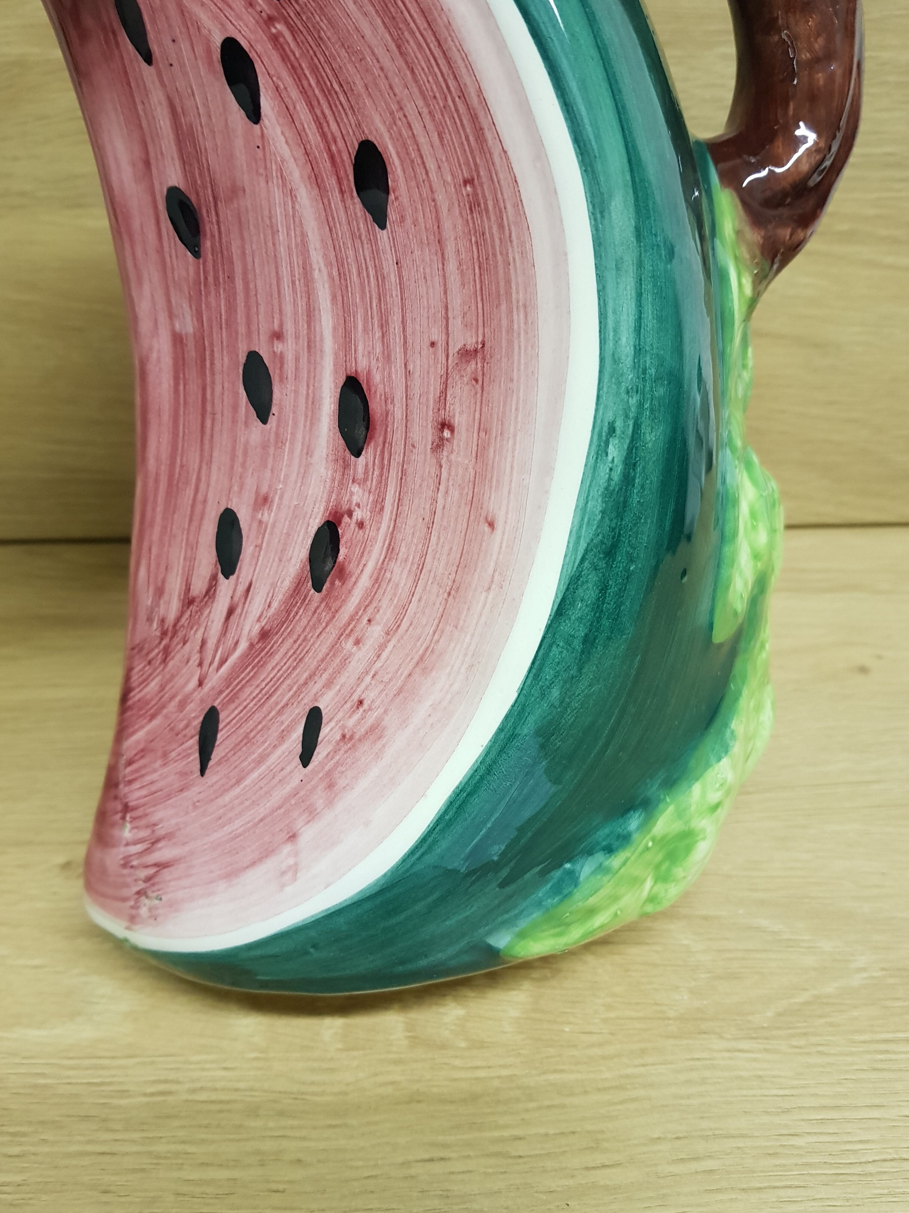 Barbotine watermelon jug