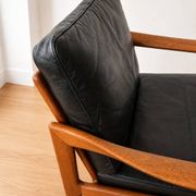 Vintage Danish Illum Wikkelsø teak lounge chair model 20