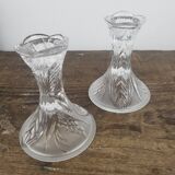 Pair of crystal candlesticks