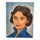 Portrait of a woman oil on hardboard 20th century