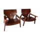 Zen De Schrijver Mahogany Low Chairs