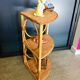 Wicker corner shelf